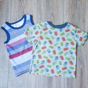 BUNDLE: Striped tank & Pineapple t-shirt